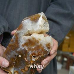 6.1LB 8.3 Natural Agate Carnelian Quartz Crystal Cluster Points Geode Healing
