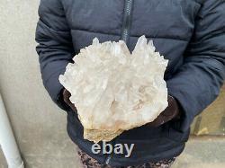 6.1LBS Clear Natural Beautiful White QUARTZ Crystal Cluster Specimen TQS03