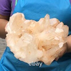 6.24LB Clear Natural Beautiful White QUARTZ Crystal Cluster Specimen EH482
