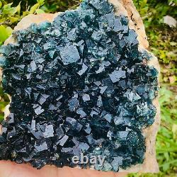 6.28LB NATURAL Green FLUORITE Quartz Crystal Cluster Mineral Specimen