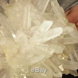 6.3lb Natural White Quartz Crystal Cluster Point Healing Mineral Specimen