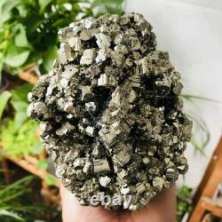 6.3lb RARE Natural Cube Pyrite Crystal Cluster Geode Raw Rough Mineral Specimens