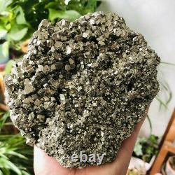 6.3lb RARE Natural Cube Pyrite Crystal Cluster Geode Raw Rough Mineral Specimens