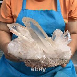 6.71LB Natural Clear Quartz Cluster Crystal Cluster Mineral Specimen Heals 629