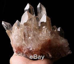 6.72lb Natural Clear Smoky Quartz Point Crystal Cluster Healing Mineral Specimen
