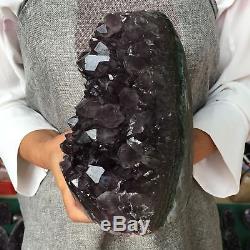6.77LB Natural Amethyst geode quartz cluster crystal specimen healing AT5353