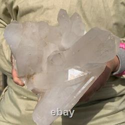 6.8LB Large Natural White Quartz Crystal Cluster Rough Specimen Healing Stone