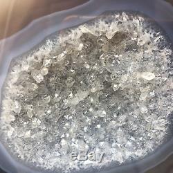 6.93LB Natural Agate geode quartz cluster crystal Specimens healing AT1933
