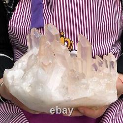 6.95LB Natural White Clear Quartz Crystal Cluster Rough Healing Specimen