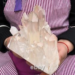 6.95LB Natural White Clear Quartz Crystal Cluster Rough Healing Specimen