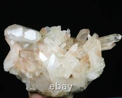 6.95lb Natural Rare Beautiful Pink QUARTZ Crystal Cluster Mineral Specimen