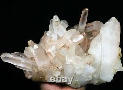 6.95lb Natural Rare Beautiful Pink QUARTZ Crystal Cluster Mineral Specimen