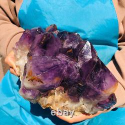 6.97LB Natural quartz purple crystal cluster ore sample Reiki spiritual healing