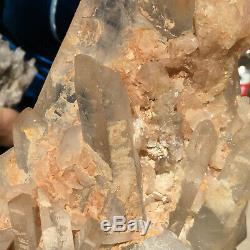 6.9lb Natural Clear White Quartz Crystal Cluster Point Mineral Specimen Healing