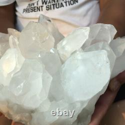 6000g Large Natural Clear White Quartz Crystal Cluster Rough Specimen Healing