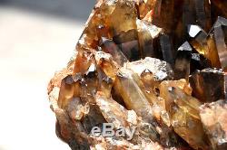 6085g Large natural smoky citrine quartz rock crystal cluster point specimen rei