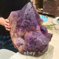61.1LB Natural Amethyst geode quartz cluster crystal specimen Healing