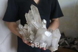 6140g(13.5lb) Natural Beautiful Clear Quartz Crystal Cluster Tibetan Specimen