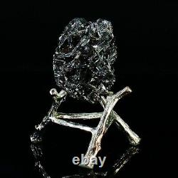 61g Natural Stibnite Cluster Crystal Quartz Mineral Specimen Decoration Energy