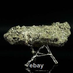 639g Natural Raw Pyrite Crystal Quartz Cluster Mineral Specimen Decoration Gift