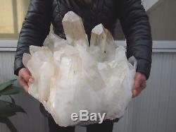 64.3lb HUGE NATURAL Clear quartz crystal cluster point Specimens