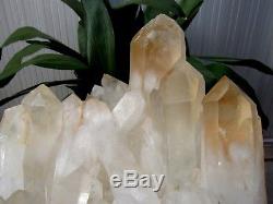 64.3lb HUGE NATURAL Clear quartz crystal cluster point Specimens
