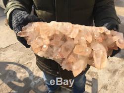 6585g Large natural quartz gemtstone crystal cluster point specimen reiki heali