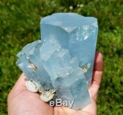 684g Ingrown Mica Aquamarine Crystal Cluster From Nigar/pak