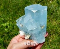 684g Ingrown Mica Aquamarine Crystal Cluster From Nigar/pak