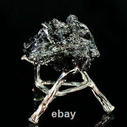 68g Natural Stibnite Cluster Crystal Quartz Mineral Specimen Decoration Energy