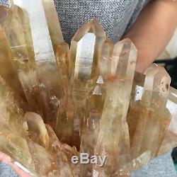 7.01LB Natural citrine quartz cluster Mineral crystal specimen healing AV1834