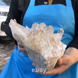 7.06LB Natural Transparent White Quartz Crystal Cluster Specimen Healing 2018