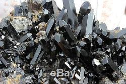 7.07lb AA++ NATURAL Beautiful Black Quartz Crystal Cluster Specimen