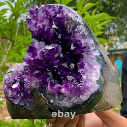 7.08LB Natural amethyst hole quartz cluster crystal specimen healing