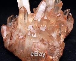 7.12lb New Find Clear Natural Pink QUARTZ Crystal Cluster Original Specimen