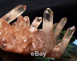 7.12lb New Find Clear Natural Pink QUARTZ Crystal Cluster Original Specimen