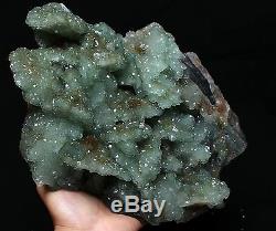 7.26lb NATURAL Green Cubic FLUORITE Quartz Crystal Cluster Mineral Specimen