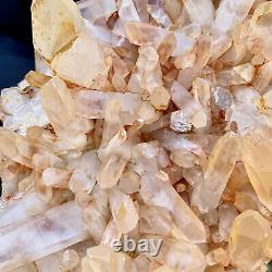 7.27LB Clear Natural Beautiful White QUARTZ Crystal Cluster Specimen