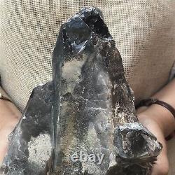 7.28LB Smokey crystal cluster quartz crystal point mineral specimen gem XC756