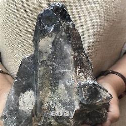 7.28LB Smokey crystal cluster quartz crystal point mineral specimen gem XC756