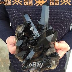 7.2lb8 Rare Beautiful Smoky Citrine QUARTZ Crystal Cluster Mineral Specimen FU4