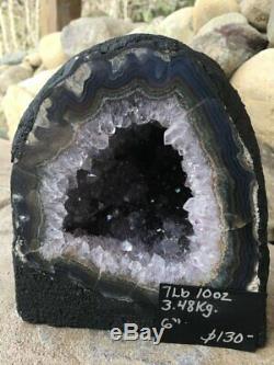 7.5 lb BIG Amethyst Geode, Cathedral Crystal Cluster, Amethyst Uruguay, Dark
