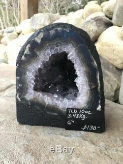 7.5 lb BIG Amethyst Geode, Cathedral Crystal Cluster, Amethyst Uruguay, Dark
