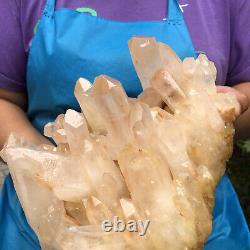 7.59LB Natural Clear Quartz Crystal Cluster Mineral Specimen Healing