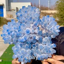 7.59LB New find sky blue phantom quartz crystal cluster mineral sample