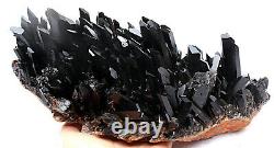 7.61lb Rare Natural Black QUARTZ Crystal Cluster Mineral Specimen