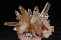 7.766lb New Find Clear Natural Pink QUARTZ Crystal Cluster Original Specimen