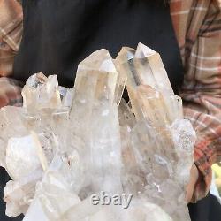 7.7LB Natural White Clear Quartz Crystal Cluster Rough Healing Specimen