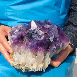 7.85LB Natural Amethyst quartz cluster crystal specimen mineral point Healing