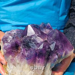 7.85LB Natural Amethyst quartz cluster crystal specimen mineral point Healing
